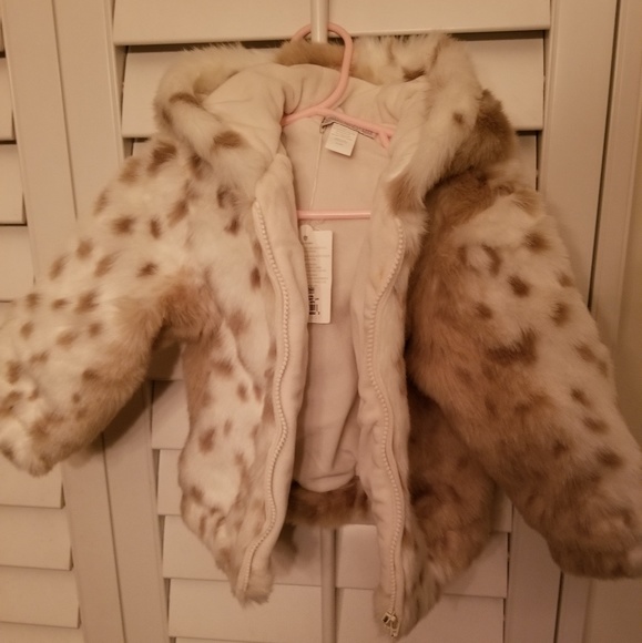 LUXE FUR FAUX SNOW LEOPARD JACKET - Picture 5 of 10
